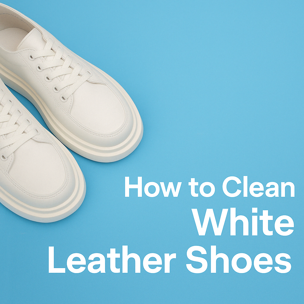 a pair of clean white leather shoes