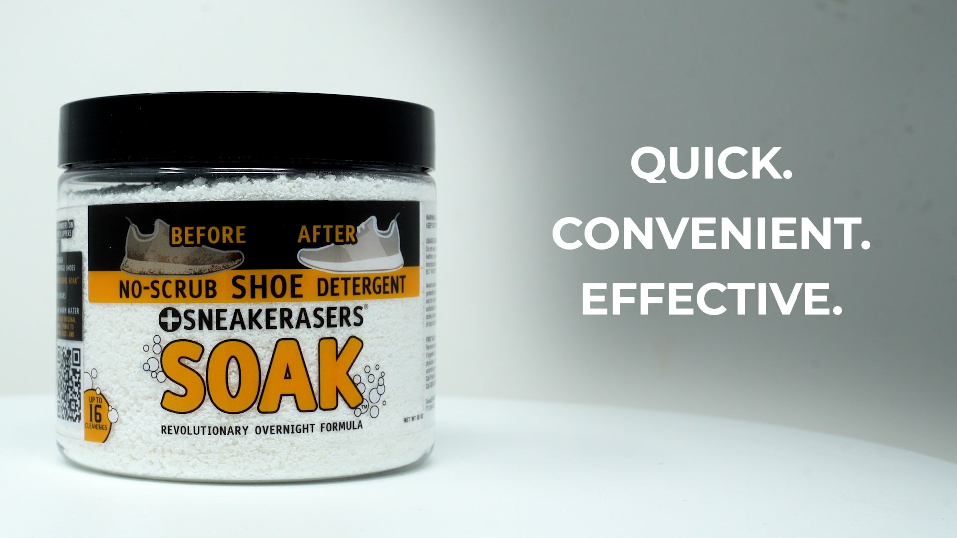  Customer reviews: SneakERASERS Overnight Soak, Shoe and Sneaker  Cleaner, Easy Detergent for Sneakers athletic shoes, and more. No fuss!